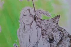 pentekening - inkt op papier en ecoline 2019 - A3 formaat