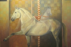 Caroussel, 90 x 120 cm. olieverf
