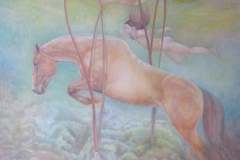 Dive - olieverf op doek - 100 x 120 cm. (2014)