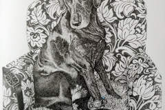 Pentekening Kobus - 20 x 20 cm.