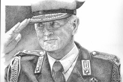 Generaal Van Uhm pentekening